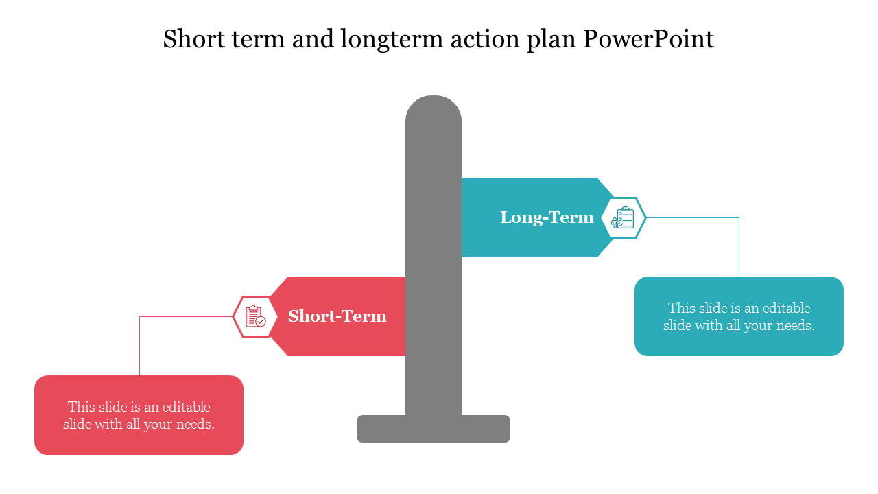 Creative Short Term And Longterm Action Plan PowerPoint